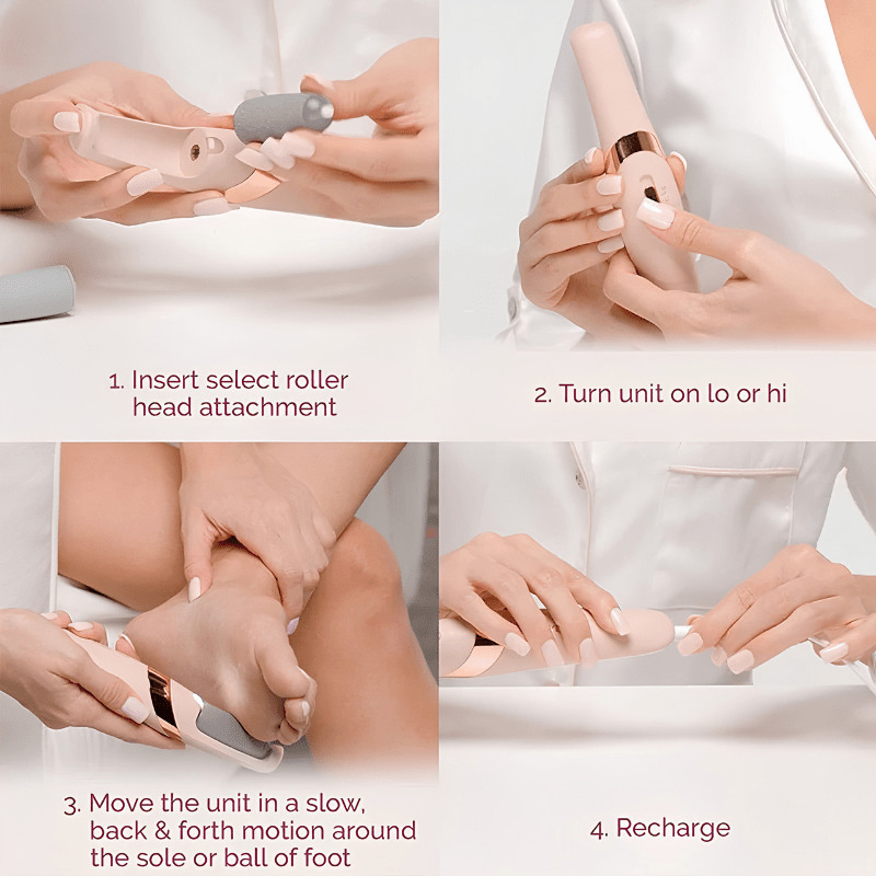 Electric Pedicure Foot File | Rechargeable Callus Remover for Smooth Feet