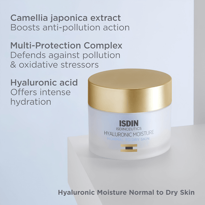 ISDIN Isdinceutics Hyaluronic Moisture Face Cream | Hydrating Daily Moisturizer for All Skin