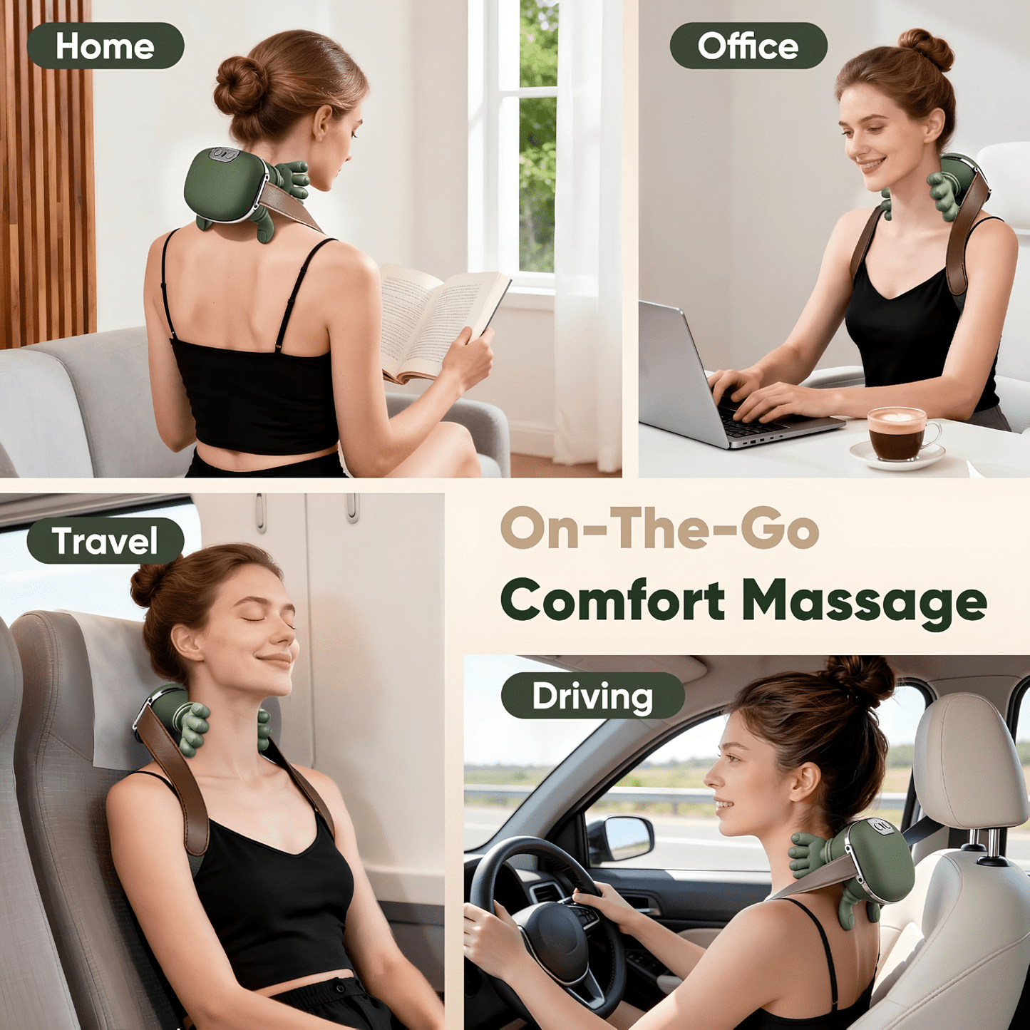 Shoulder & Neck Massager | Deep Kneading Shiatsu Massage Device